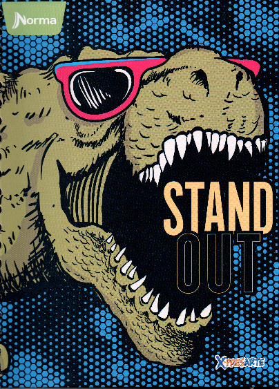 Cuaderno argollado grande 105 masculino cuadriculado pasta dura Stand Out