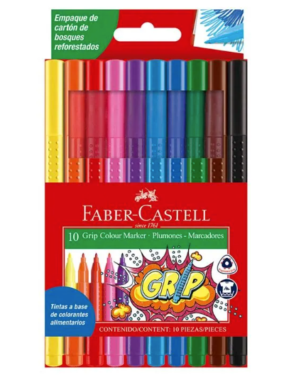 PLUMON FABER CASTELL X 10 DOBLE PUNTA