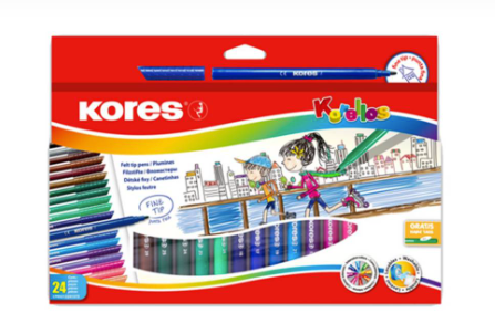 Plumones Kores Korellos x 24 punta fina