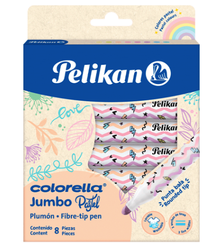 PLUMON PELIKAN JUMBO PASTEL X 8