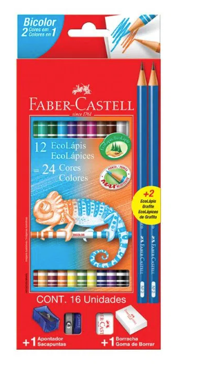 COLOR FABER CASTELL KIT DOBLE PUNTA X 12