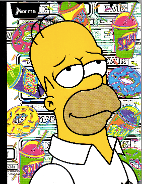 Cuaderno cosido rayado niño x 100 Simpson