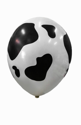 Globos Látex Biodegradables Corrientes 360° Vaca Blanco