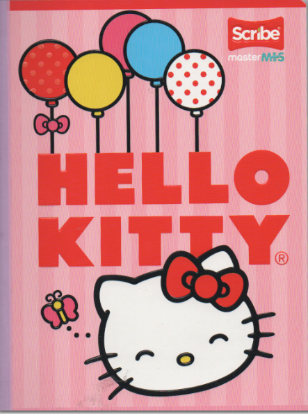 Cuaderno cosido Ferocarril niña x 100 hojas Hello Kitty Globos