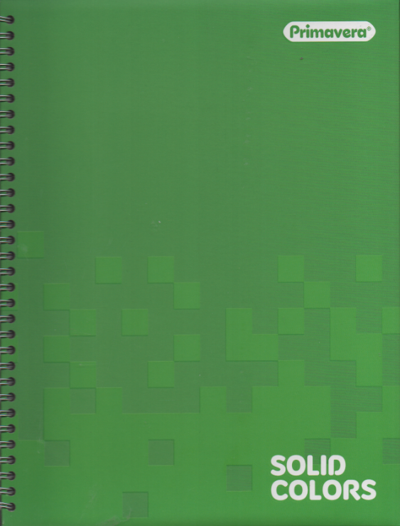 Cuaderno argollado grande 105 cuadriculado pasta dura Solid Verde