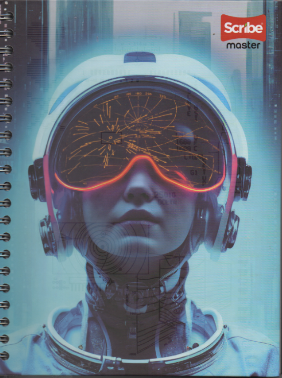 Cuaderno argollado grande 105 masculino cuadriculado pasta dura VIsion