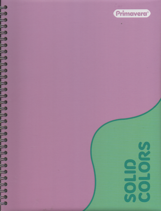 Cuaderno argollado grande 105 femenino cuadriculado pasta dura Solid Colors
