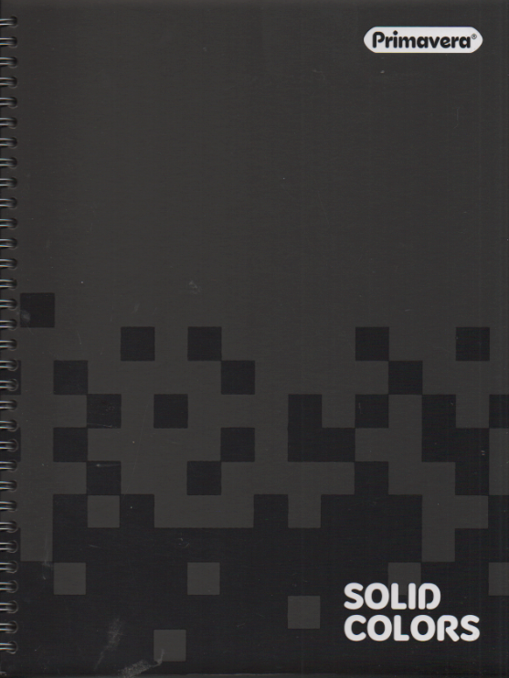 Cuaderno argollado grande 105 cuadriculado pasta dura Solid Negro