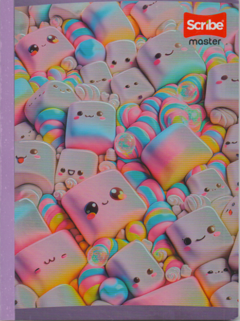 Cuaderno cosido cuadriculado niña x 50 Masmellows