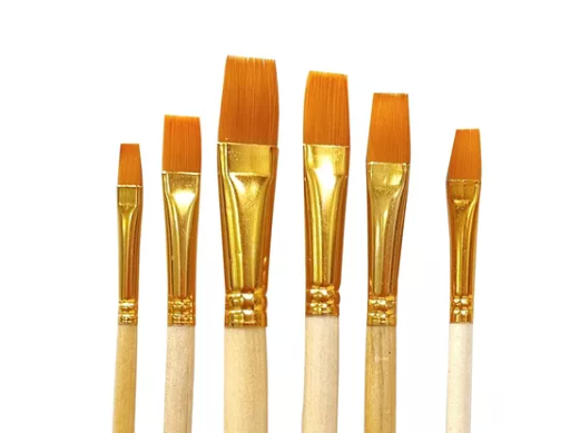 Set pincel suave plano x 6 pentmax