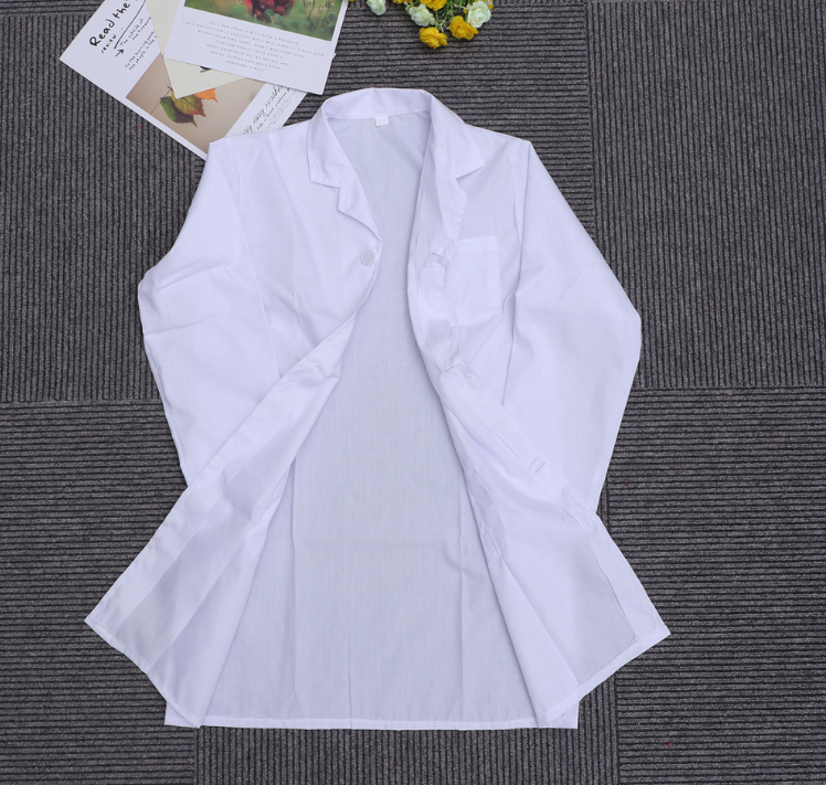 Bata de laboratorio blanca Dacron