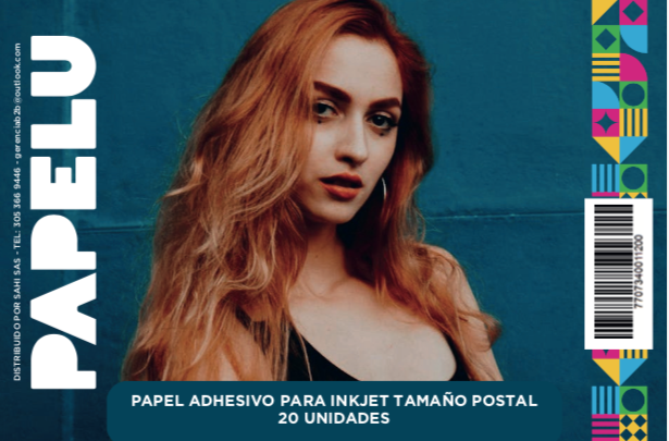 Papel adhesivo para inkjet POSTAL x 20 unidades
