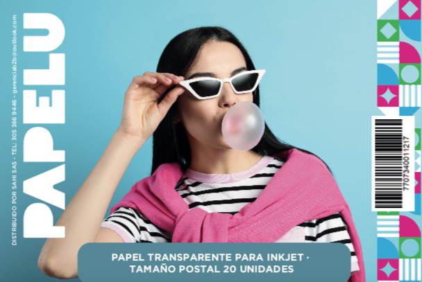 Papel fotográfico transparente inkjet POSTAL x 20 unidades