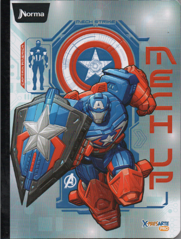 Cuaderno cosido rayado niño x 100 Mech up