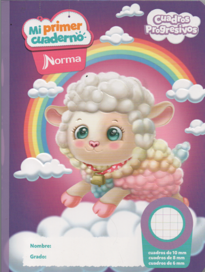 Cuaderno niña cuadritos tipo Progresivo Oveja