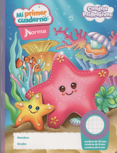 Cuaderno niña cuadritos tipo Progresivo Estrella
