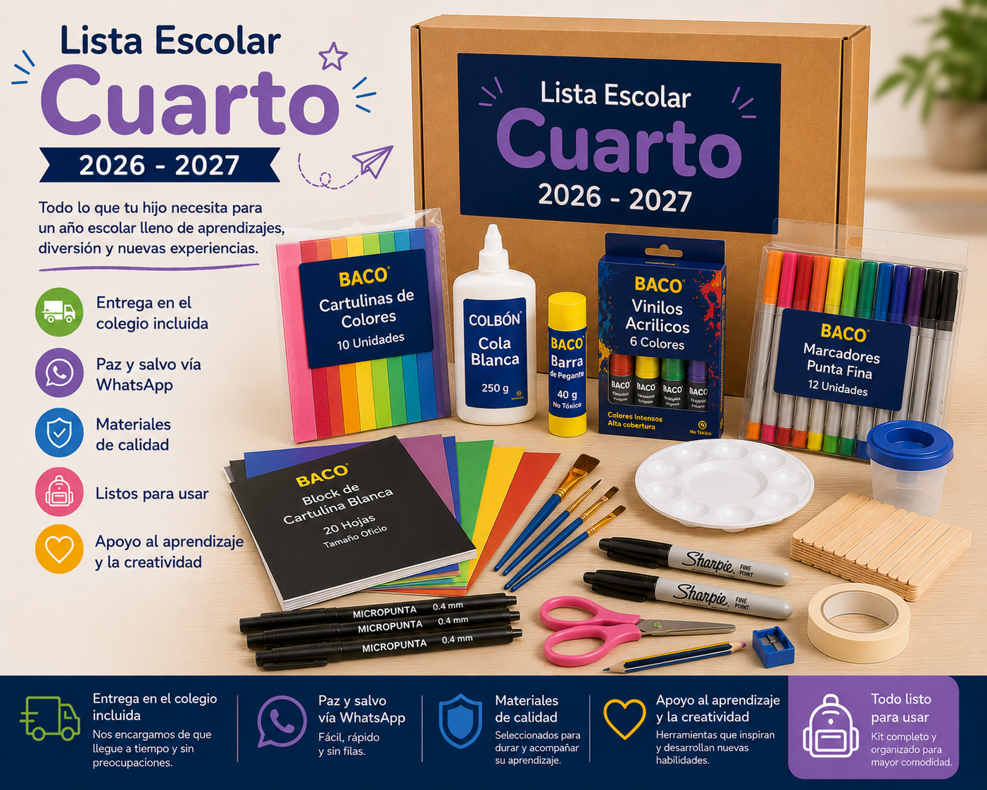 Paquete Colegio Cuarto