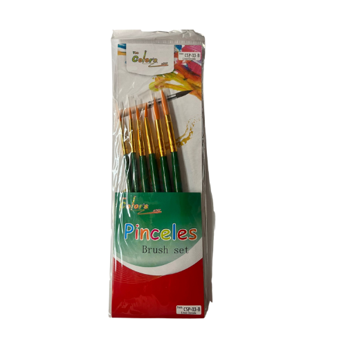 Set pincel redondo para acrilico csp-03-B