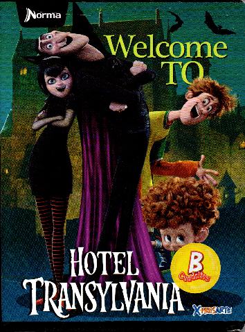 Cuaderno niño cuadritos tipo B 100 hojas HOTEL TRANSILVANIA