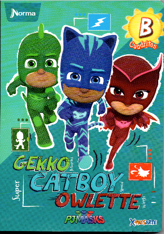 Cuaderno niño cuadritos tipo B 100 hojas PJ MASKS