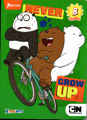 Cuaderno niño cuadritos tipo B 100 hojas NEVER CROW UP