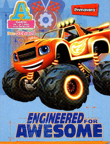 Cuaderno niño cuadritos tipo A 100 hojas ENGINeERED FOR AWESOME