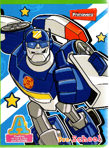 Cuaderno niño cuadritos tipo A 100 hojas TRANSFORMERS
