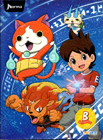 Cuaderno niño cuadritos tipo B 100 hojas YO KAI WATCH