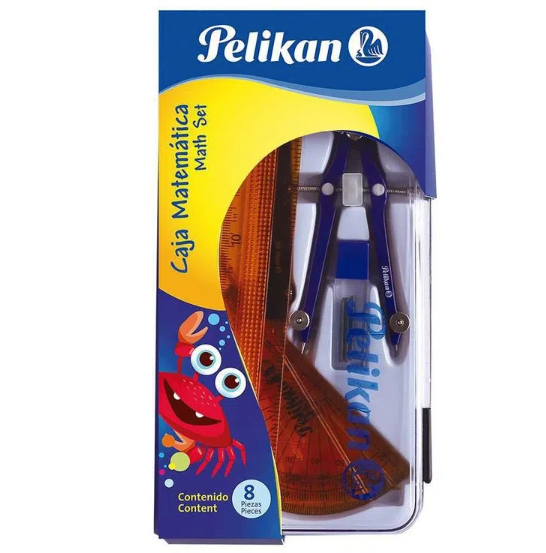Caja matemática pelikan 8 piezas