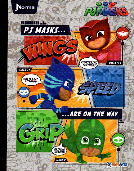 Cuaderno niño RAYADO 50 hojas PJ MASKS ARE ON THE WAY