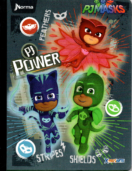 Cuaderno niño RAYADO 50 hojas PJ MASKS