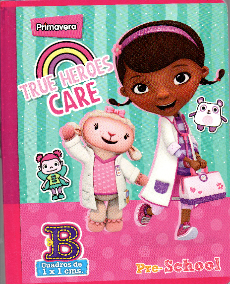 Cuaderno nina cuadritos tipo b 100 hojas DOCTORA JUGUETES