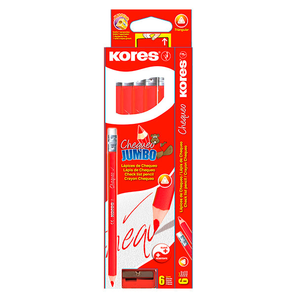 Lápiz Jumbo Kores rojo lapiz individual