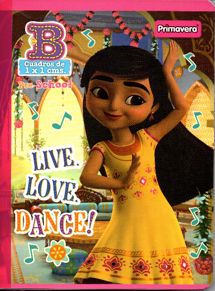 Cuaderno niña cuadritos tipo b 100 hojas NIÑA BAILANDO