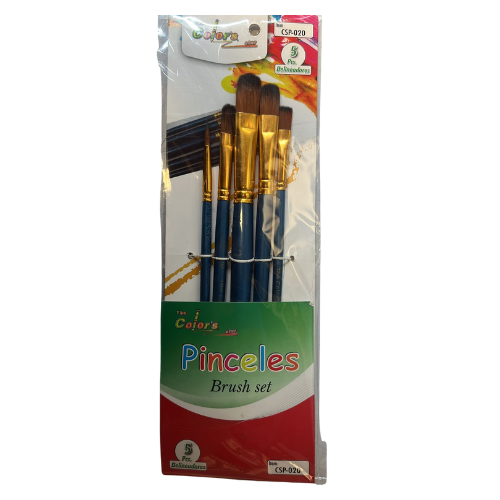 Set pincel para acrilico planos delineadores CSP-020