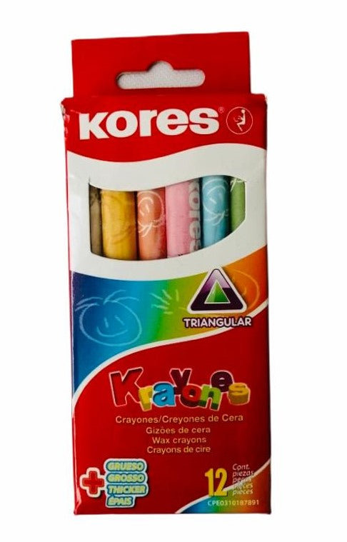 Crayola/ Creyon / Crayon Jumbo Kores x 12 triangular