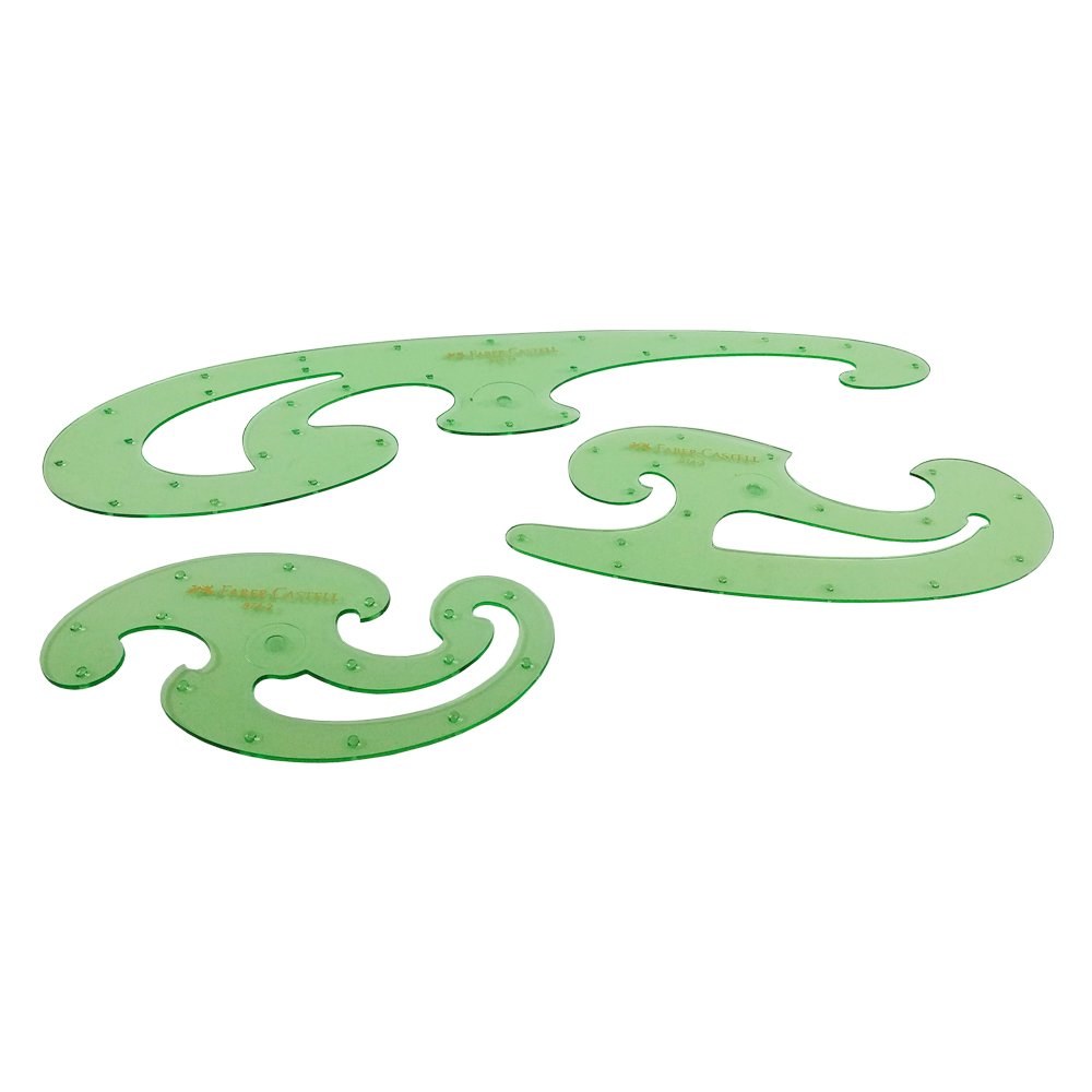 Juego de 3 curvigrafos faber castell