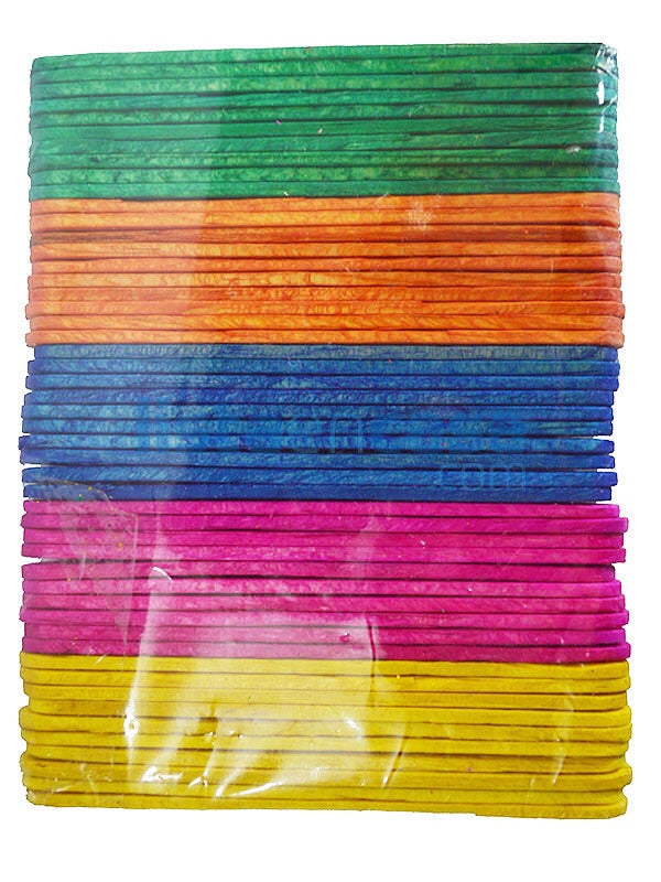 Palos de paleta de colores paquete x 50