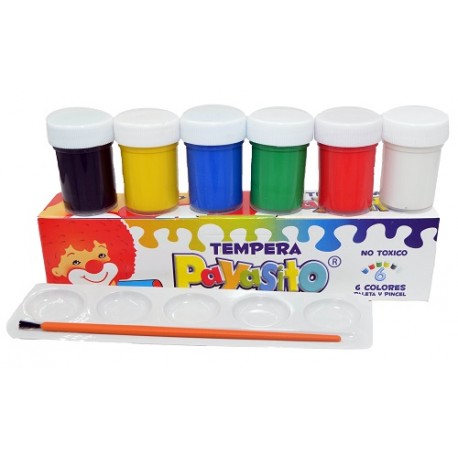 Caja tempera Payasito x6