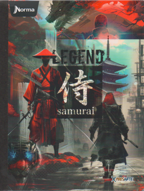 Cuaderno cosido cuadriculado niño x 100 hojas Legend Samurai