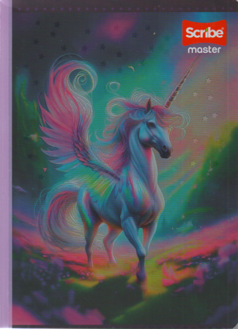 Cuaderno cosido cuadriculado niña x 100 Unicornio