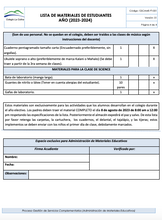 Paquetes cuarto Colina 2023
