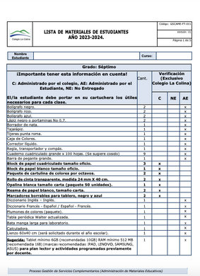 Paquetes septimo Colina 2023