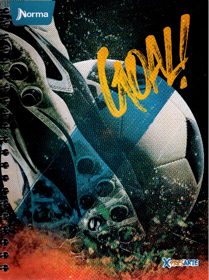 Cuaderno argollado grande 105 masculino cuadriculado pasta dura Goal