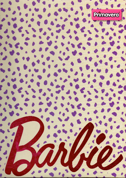 Cuaderno argollado grande 105 femenino cuadriculado pasta dura Barbie