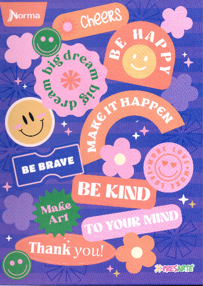 Cuaderno argollado grande 105 femenino cuadriculado pasta dura Be kind