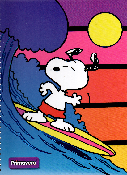 Cuaderno argollado grande 105 femenino cuadriculado pasta dura Snoopy