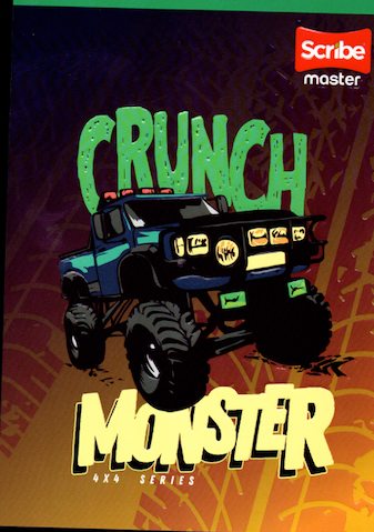 Cuaderno niño ferrocarril 100 hojas Crunch monster
