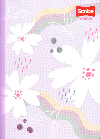 Cuaderno niña ferrocarril 100 hojas Flores blancas