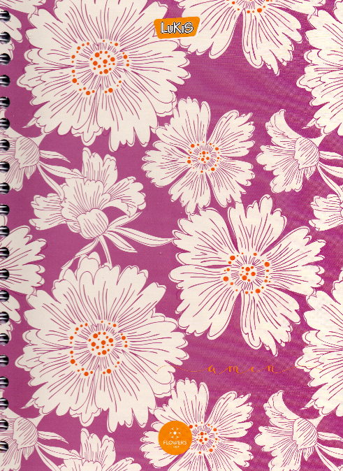 Cuaderno argollado grande 105 femenino cuadriculado pasta dura Amen